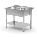 Tabella di lavaggio Hendi 100 x 60 x 85 cm