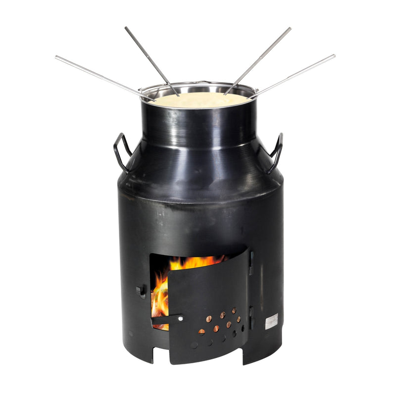 Nouvel Fondue set and grill oven Outdoor Milchbotte