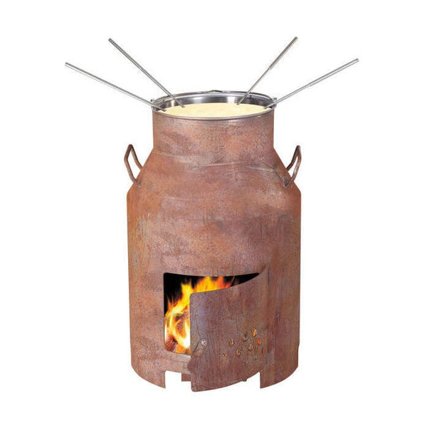 Nouvel Fondue set and grill oven Outdoor Milchbotte