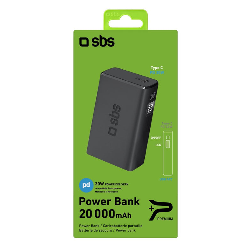 SBS Powerbank 30-watt Power Deliver 20 000 mAh