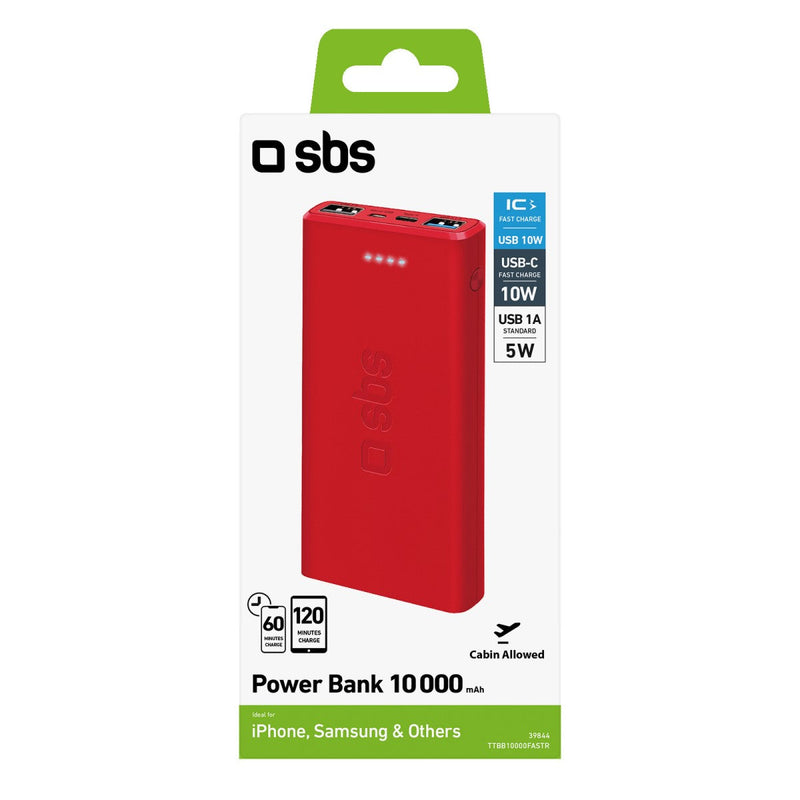 SBS Powerbank Vaso rapido con 10.000 mAh e 2 USB