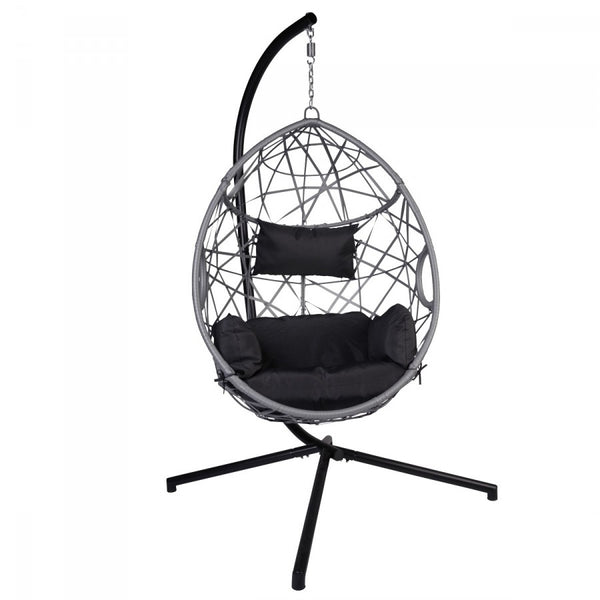 BRAST Hängesessel Polyrattan Hängesessel FLOAT grau