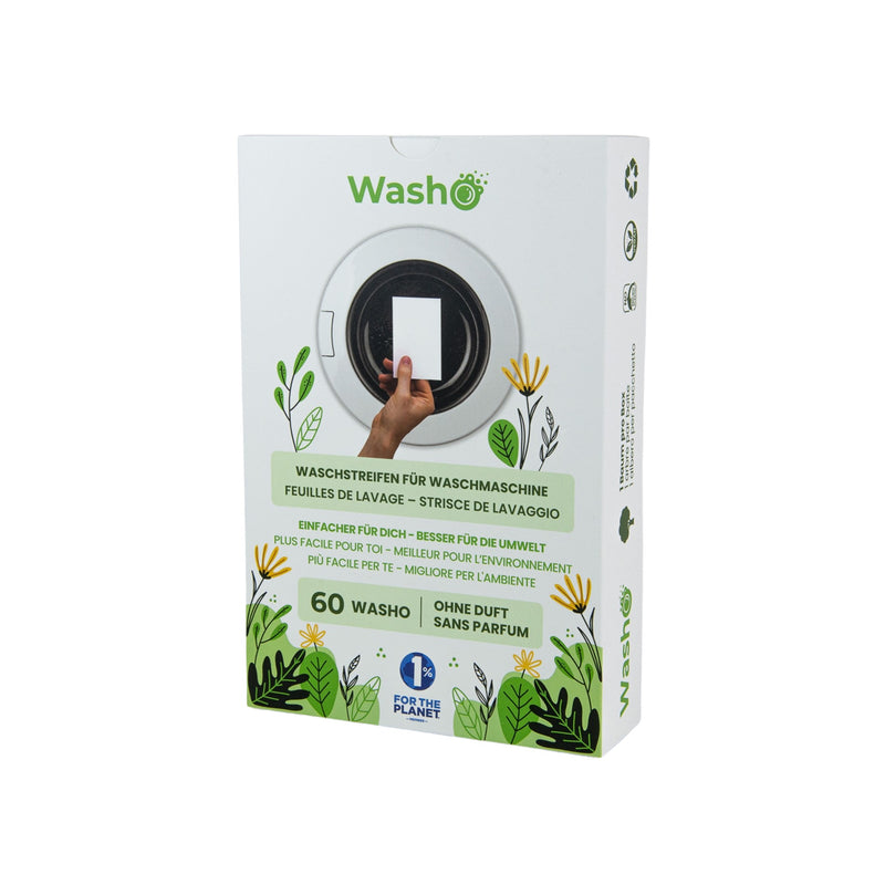 Washo Washing Strips Classic sans parfum, 60 pcs.