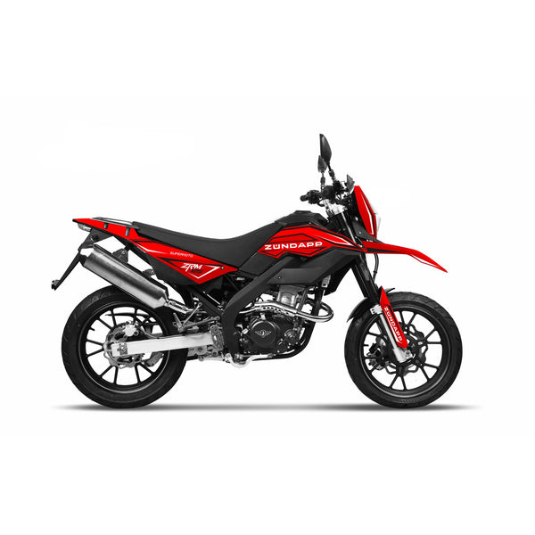 Zündapp motorcycle ZRM 125 Supermoto ABS, 105 km/h, red