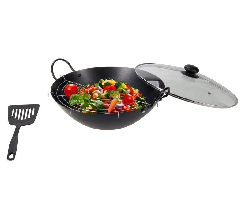 Nouvelle accessoires wok y compris le couvercle en verre