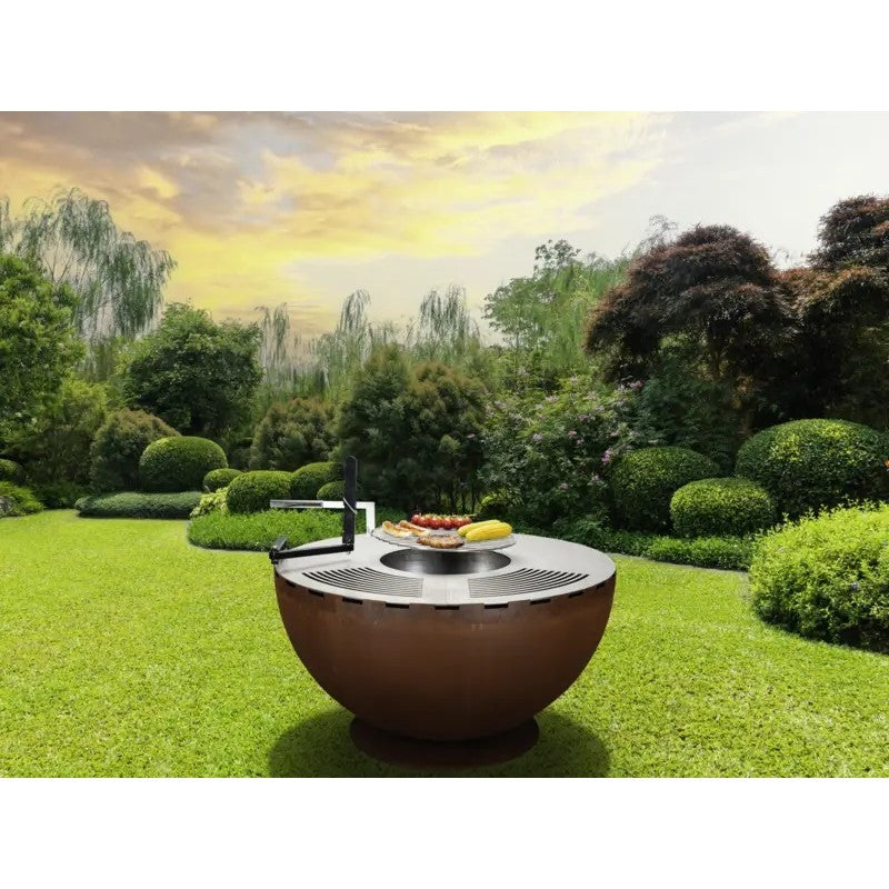 Nouvel fire bowl grill ball Firebowl 100, rusted