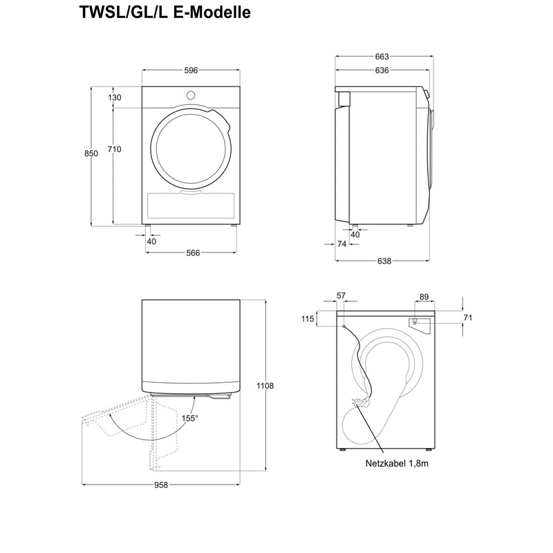 Electrolux Tumble Dryer 9kg, TWSL4IE500