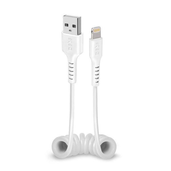 SBS Caricamento cavo USB - Apple Lightning, bianco