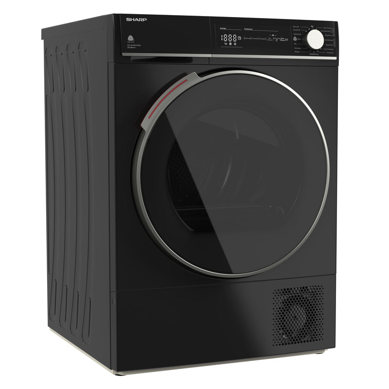 Sharp Lashing dryer 8kg, KD-NHH8S9GB3-DE, A +++, black