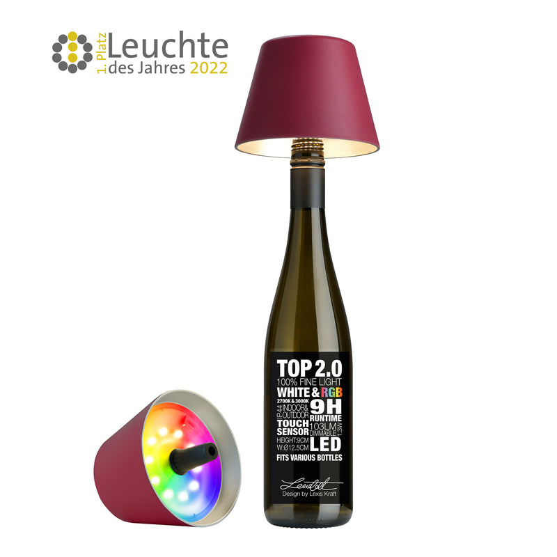 Lampe de table sompex top 2,0 vin rouge