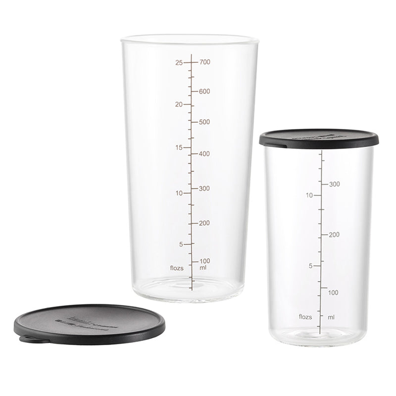 Bamix accessories glass cup set 400ml+700ml with lid