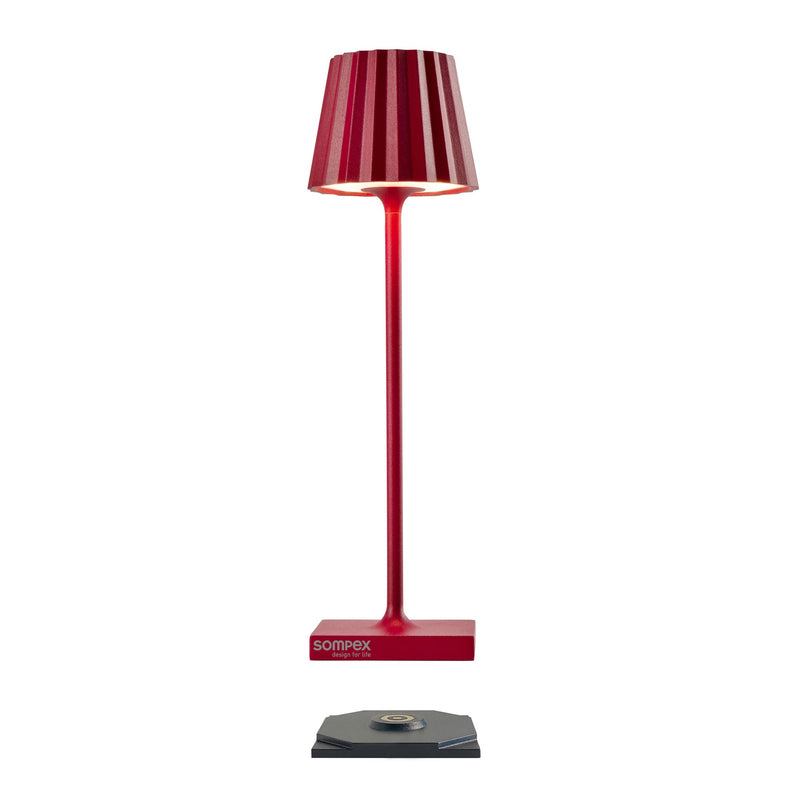 Lampe de table sompex troll nano rouge, 21 cm
