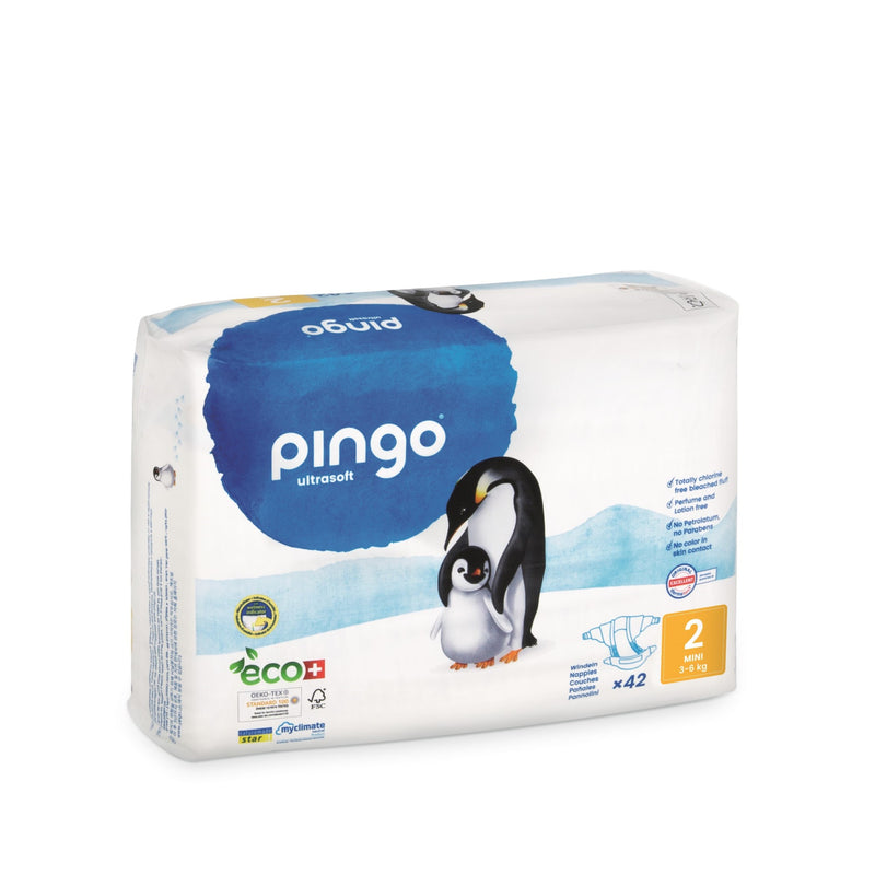 Pingo Couches mini 3–6 kg, boîte mensuelle 6x42 = 252 pièces.