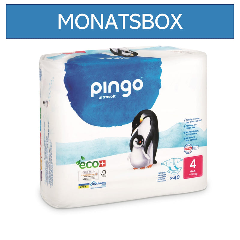 Pingo Windeln Maxi 7–18 kg, Monatsbox 6x40=240 Stk.