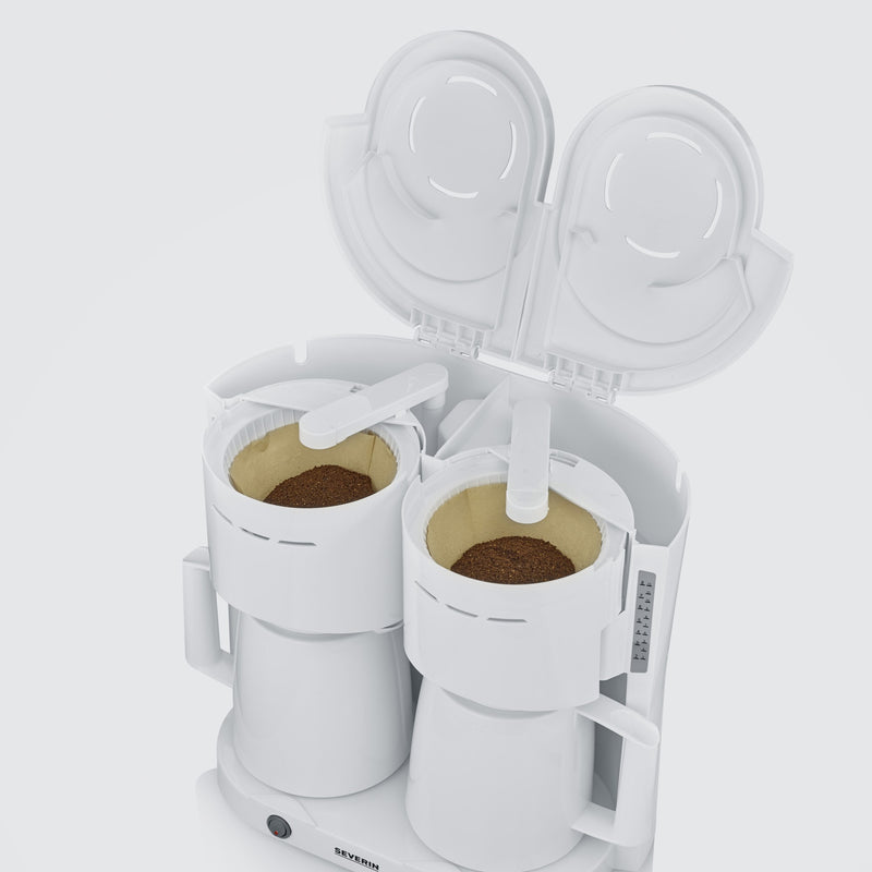 Duo di macchine da caffè a filtro Severin con 2 scatole termiche KA9314