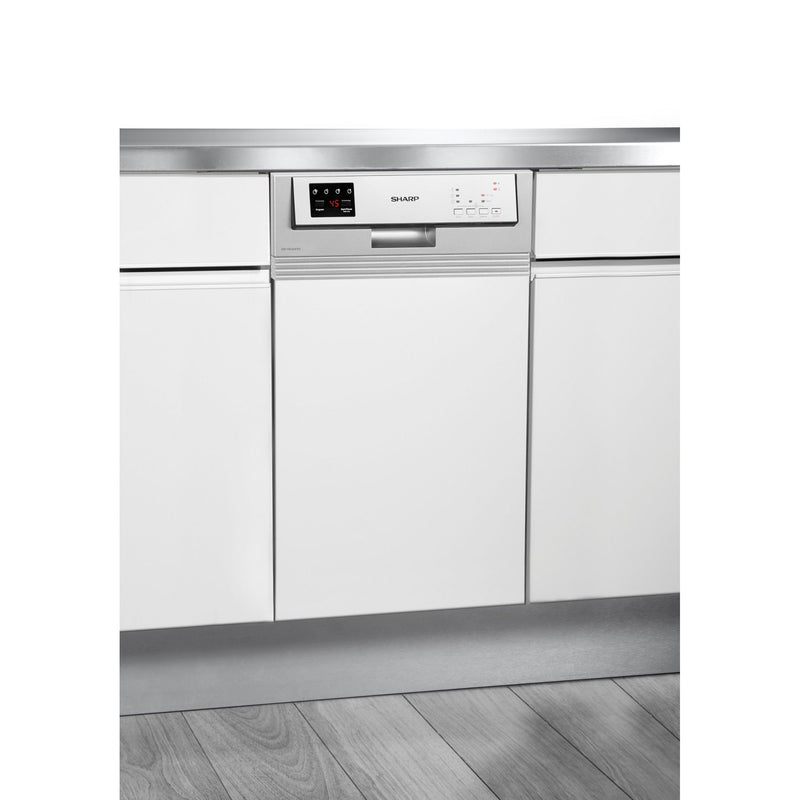 Sharp Dishwasher installation partial. QW-HS12S47ES-DE 45cm