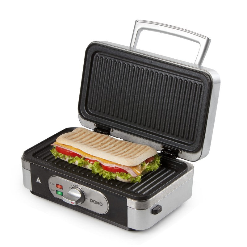 Domo Contact Grill Sandwichmaker, do9136c/s 3in1