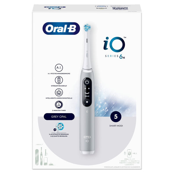 Brosse à dents électrique orale-b Io série 6 gris opale