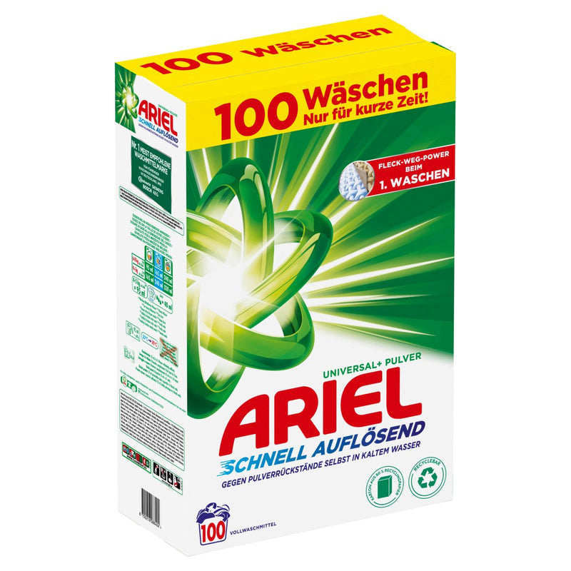 Ariel détergent poudre régulière 6 kg - 100wl