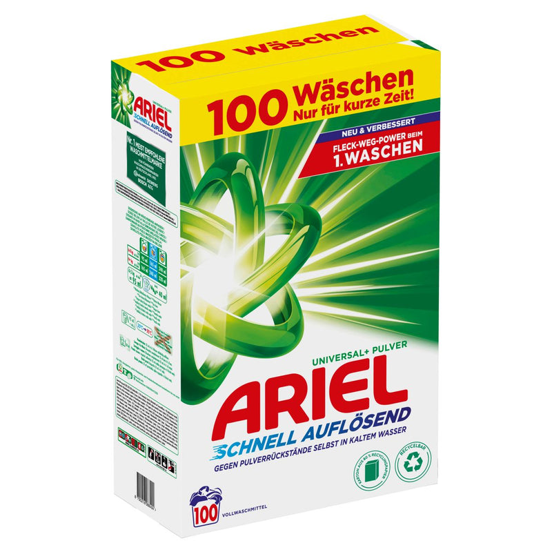 Ariel détergent poudre régulière 6 kg - 100wl