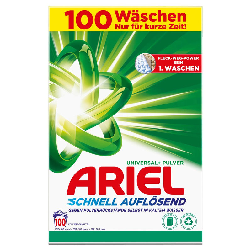 Ariel détergent poudre régulière 6 kg - 100wl