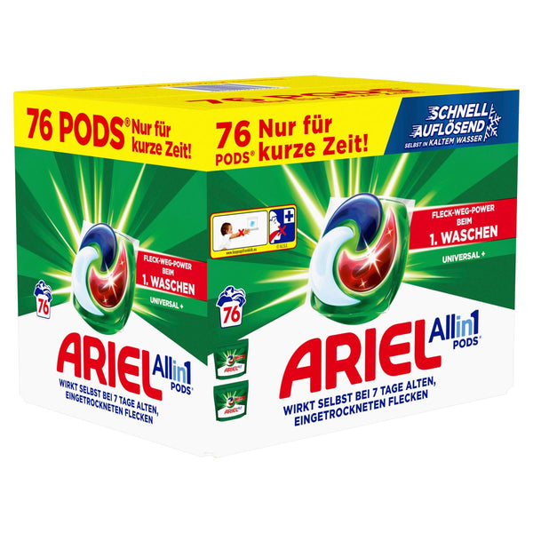 Ariel Waschmittel All-in-1 Pods Universal 2x38 - 76WL