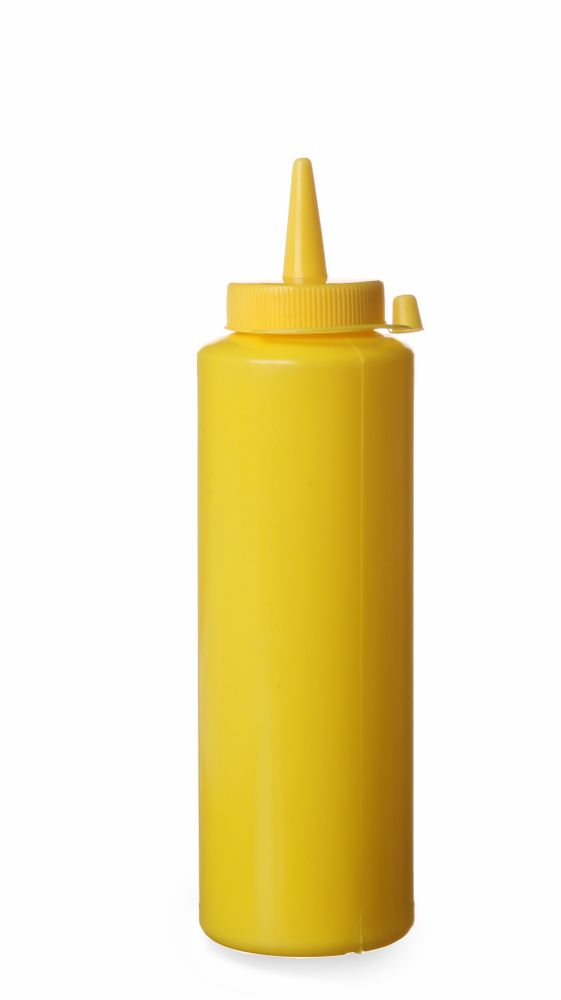 Hendi Saucenspender 0,2 L, jaune, Ø50x185 mm