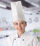 Chapeau de chef Hendi 10 pièces de blanc, Ø600x230 mm