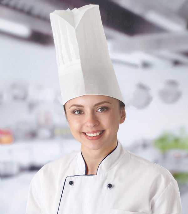 Hendi chef's hat 10 pieces of white, Ø600x230mm