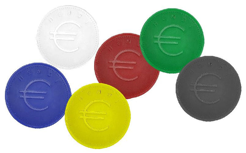 Hendi pawn coins 100 pieces green, Ø25mm