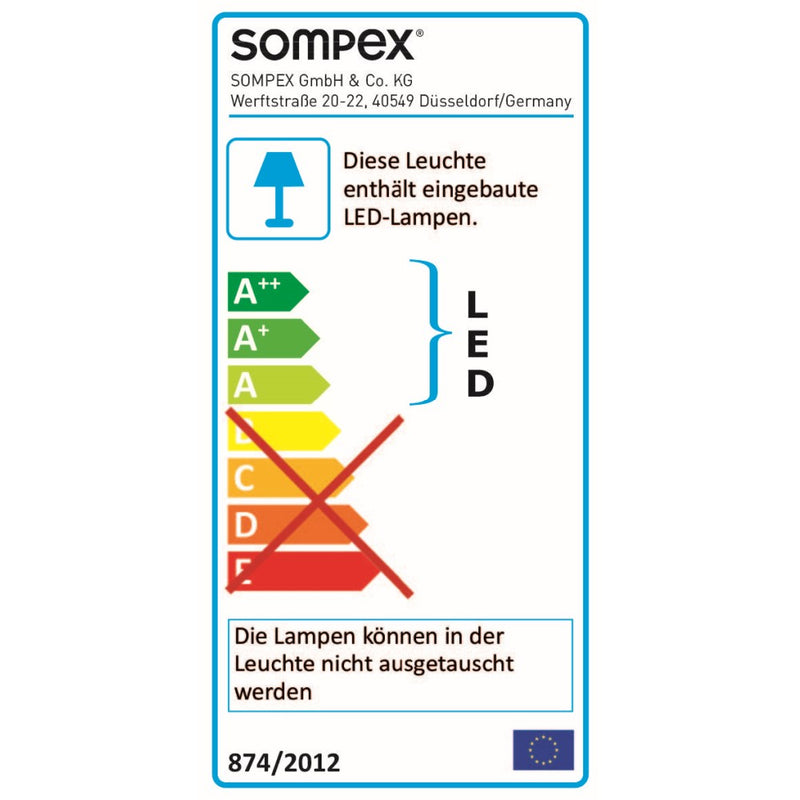 SOMPEX LIGNES DE CHROIS LED ORNAMENT RED 25 cm