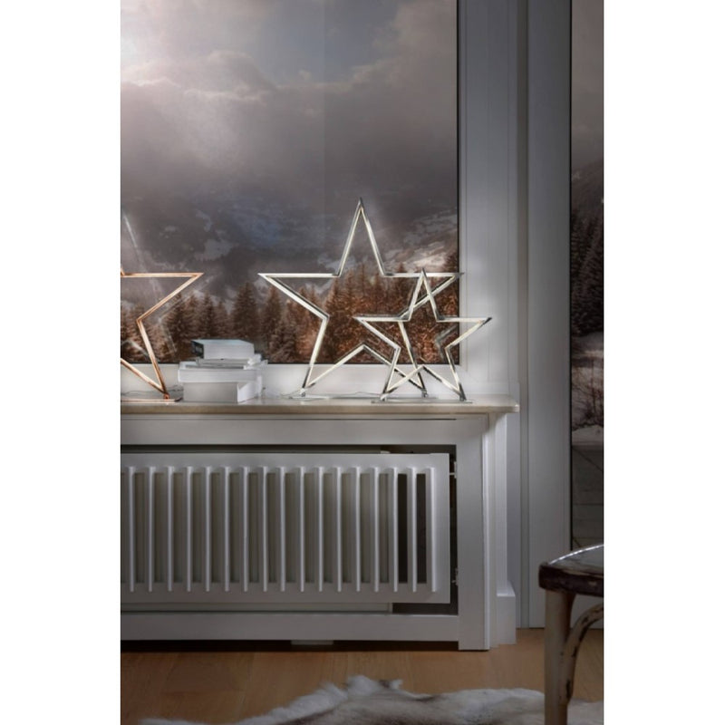 Sompex Weihnachtsbeleuchtung LED Stern LUCY chrom 50cm