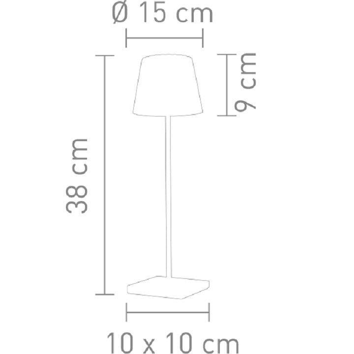 Sompex Tischlampe TROLL 2.0 rost, 38cm
