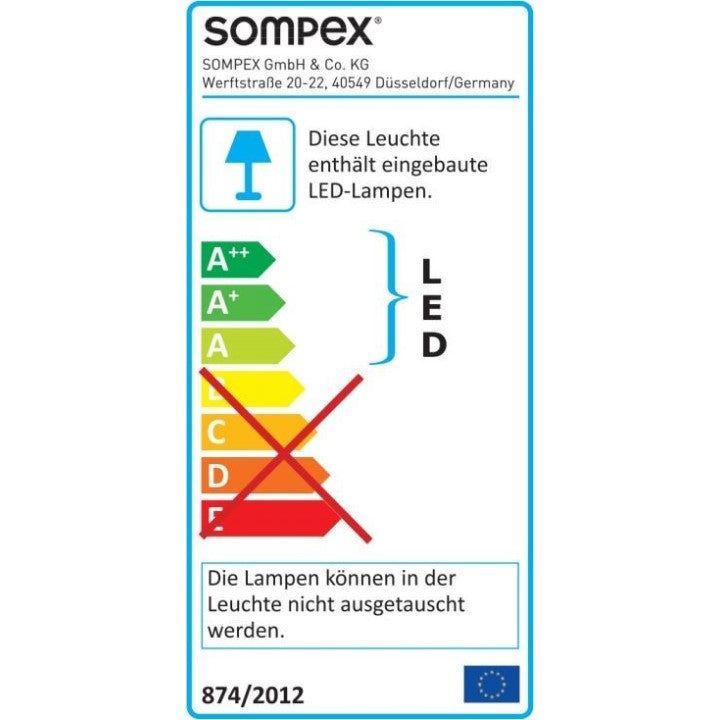 Sompex LED Kerze Echtwachs, Shine 5er-Set, 15-22.5cm