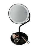 Lampada da tavolo Sompex Versailles con specchio, nero