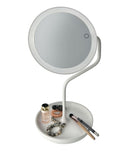 Sompex table lamp Versailles with mirror, white