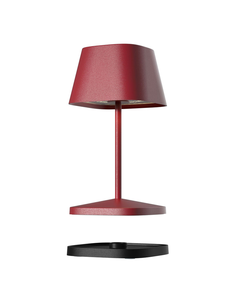Villeroyboch table lamp with battery Naples 2.0, red