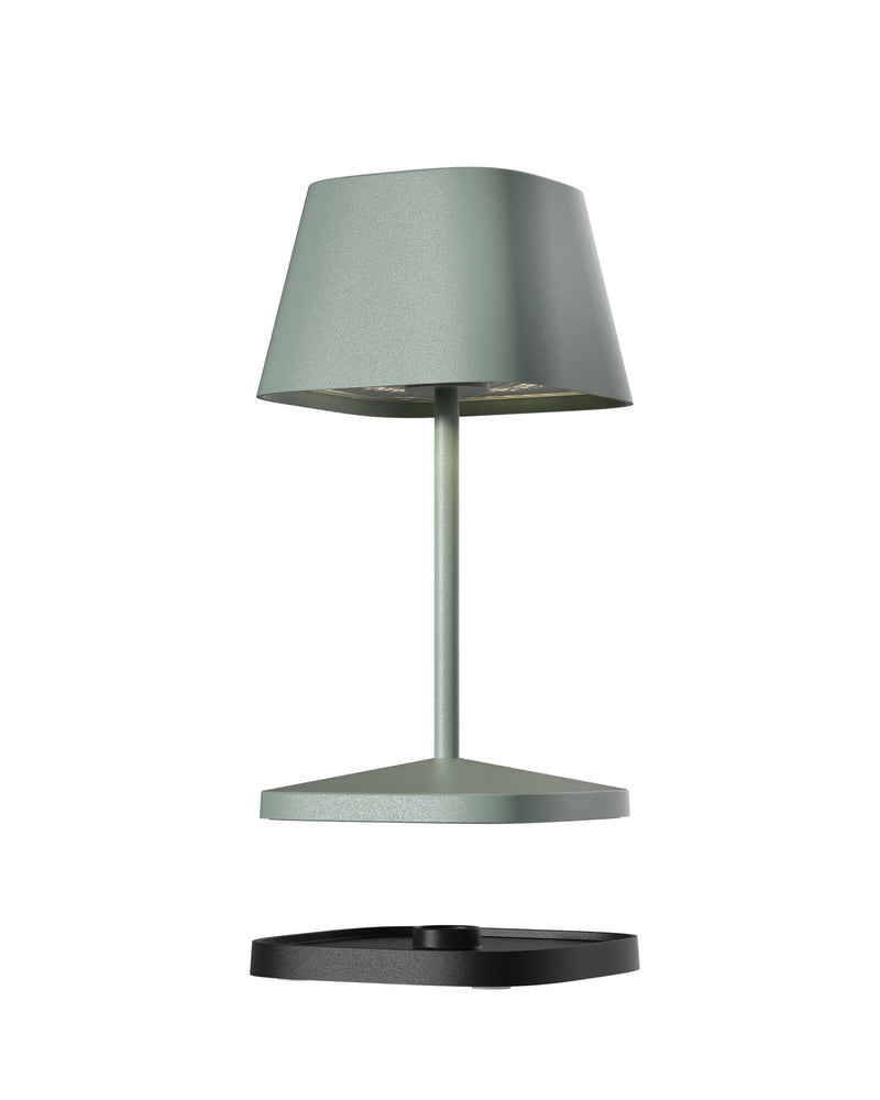 Villeroyboch table lamp with battery Naples 2.0, green