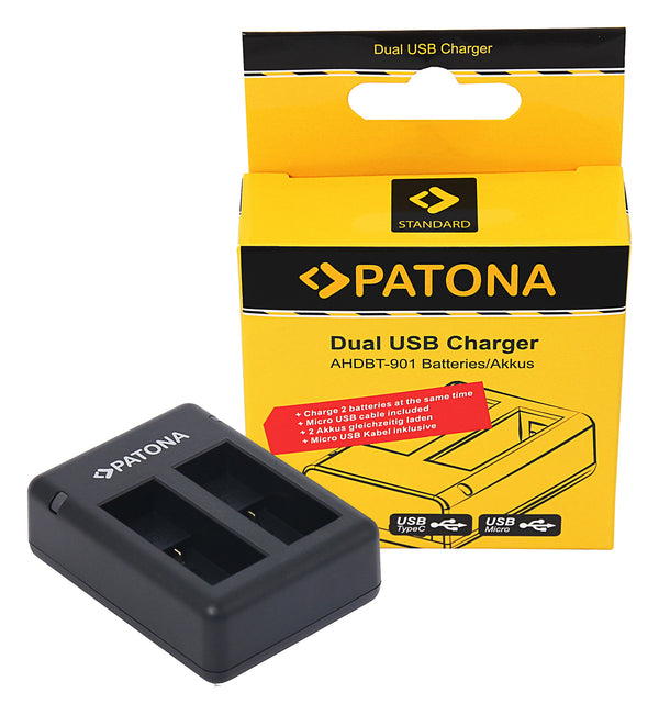 Patona Dual USB Charger Gopro 9/10 Dual USB Charger Gopro 9/10