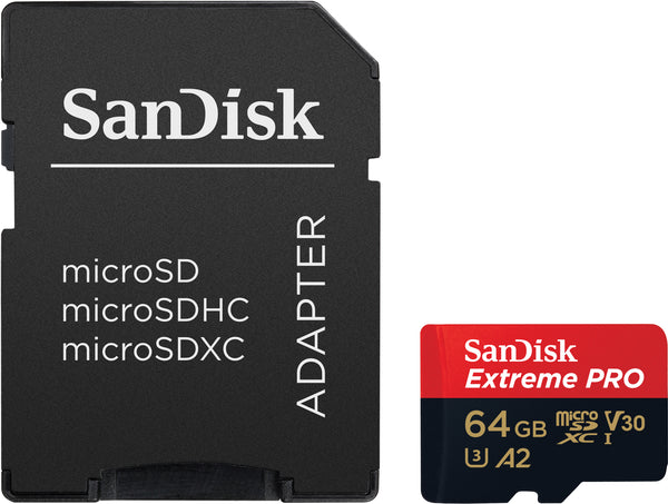 SANDISK EXTRO 200 Mo / s microSD 64 Go Extrepro 200 Mo / s microSD 64 Go