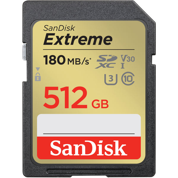 SANDISK Extreme 180 Mo / s SDXC 512 Go Extreme 180 Mo / s SDXC 512 Go