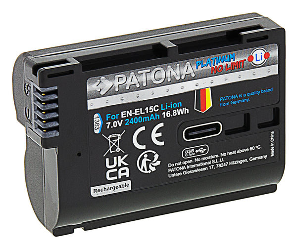 Patona Platinum Nikon ENEL15C USB-C Platinum Akku Nikon ENEL15C USB-C