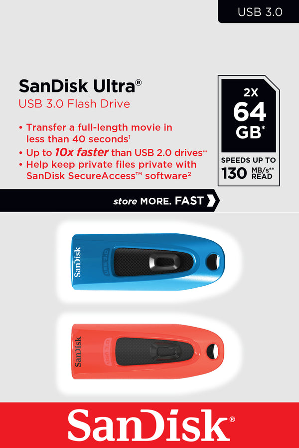 Sandisk Ultra USB 3.0 130MB/S 64 GB Duo Ultra USB 3.0 130MB/S 64 GB Duo
