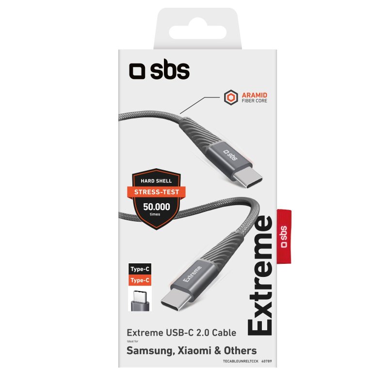 Cavo di ricarica SBS USB-C-ASB-C Aramidfaser