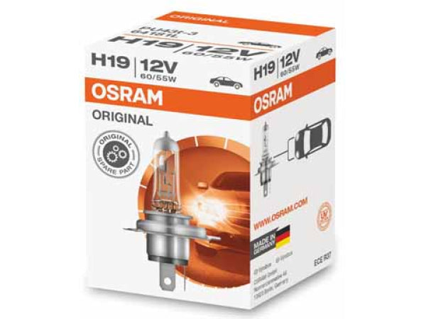 OSRAM Ersatzleuchtmittel Glühlampe H19 12V 65/55W PU43t-3