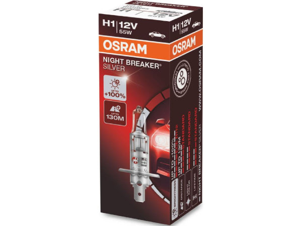 OSRAM Ersatzlampe Night Breaker Silver H1/12V/55W/P14,5s