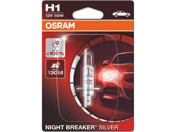 OSRAM Ersatzlampe Night Breaker Silver H1/12V/55W/P14,5s