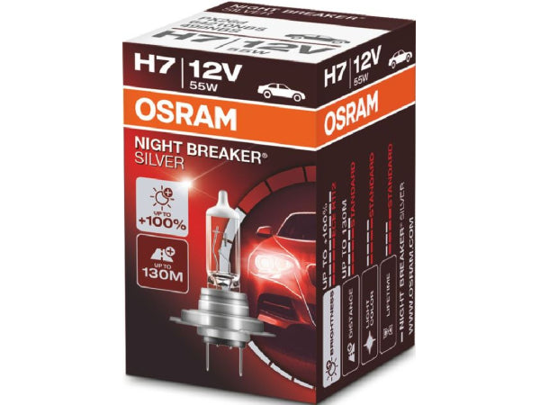 OSRAM replacement luminaries Night Breaker Silver H7 12V 55W PX26D