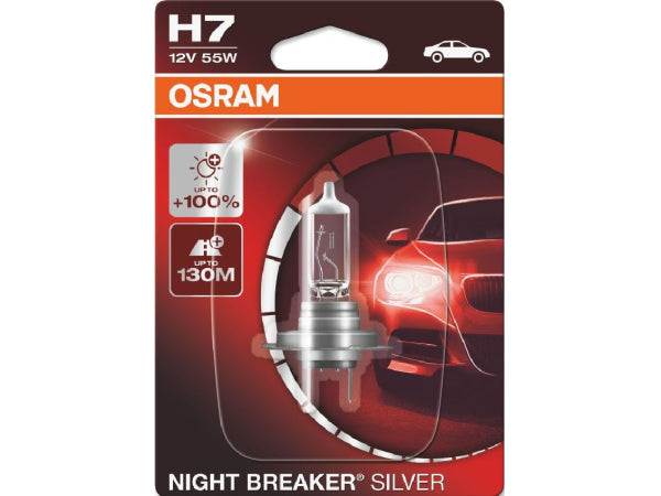 OSRAM Ersatzlampe Night Breaker Silver H7 12V 55W PX26d