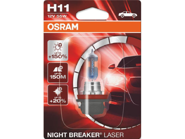OSRAM Ersatzleuchtmittel Night Breaker Laser H11 12V 55W PGJ19-2
